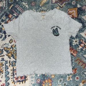 Luck Brand kids lettuce trim top